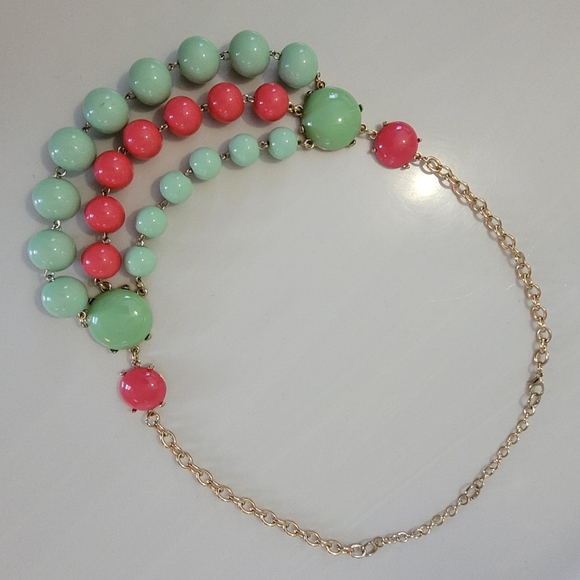 Summer Melon Tones Beaded Adjustable Gold-tone Necklace By Occasionally Made - Picture 10 of 12